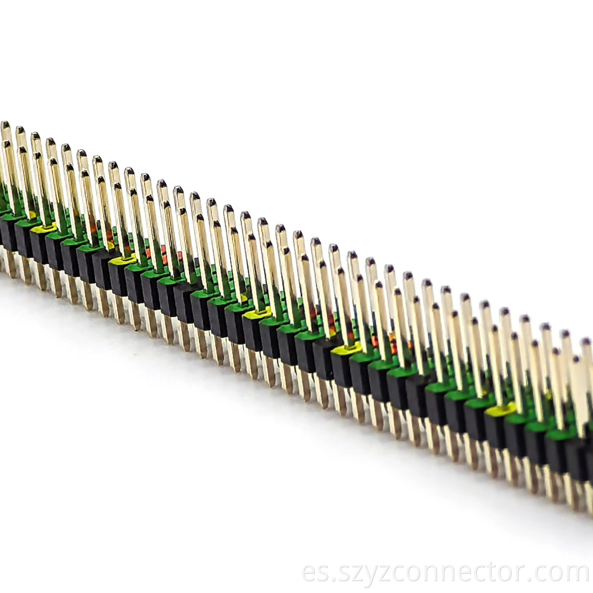 2.54mm Pitch Colored Pin Header Connector Dual Row Straight SQ0.64mm H:2.5mm 2*40P